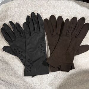 Elegant. Vintage Black and Brown Women's Gloves